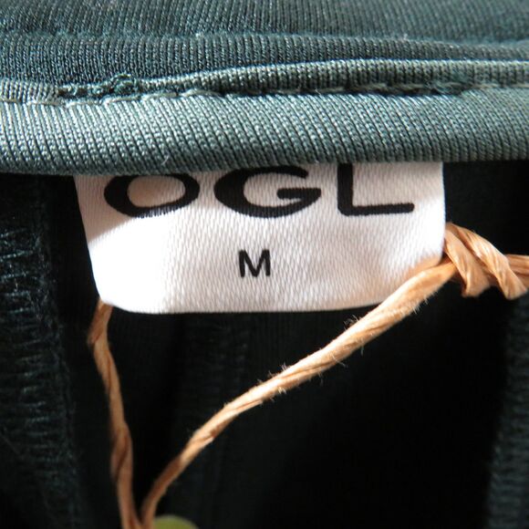 OGL Dark Green Ponte-De-Roma Stretch High Rise Straight Leg Pintuck Trousers M - Picture 3 of 11